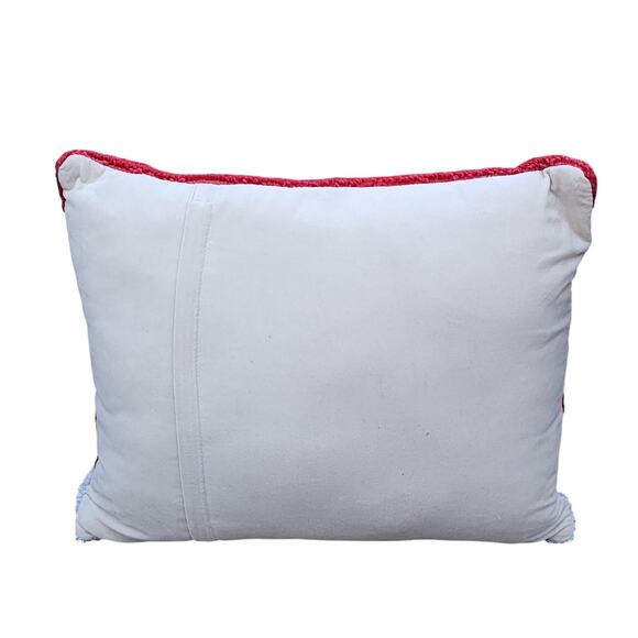 Grandin Road Zebra Winter Wonderland Hooked Wool Christmas Pillow 14x18 - Picture 5 of 6